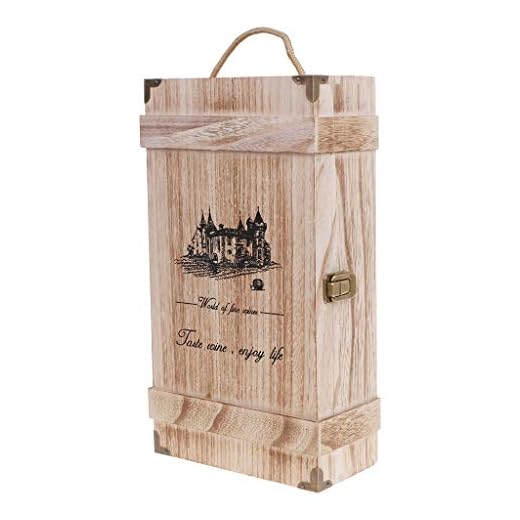 TSBB Vintage Holz 2 Rotwein Flasche Box Träger Kiste Fall Lagerung Tragen Display Halter Geburtstagsfeier