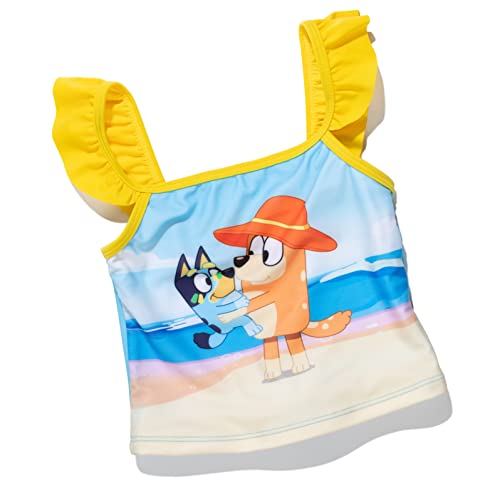 Bluey Girls UPF 50+ Tankini Top and Bikini Bottom Swim Set Toddler to Big Kid Sizes (2T - 10-12)2