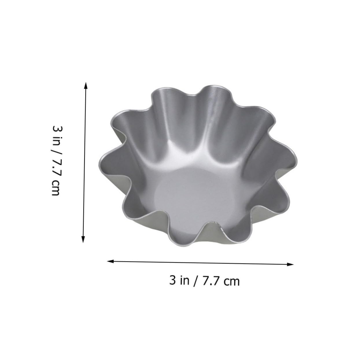 DECHOUS 4Pcs Aluminum Alloy Egg Tart Baking Pans for Pies Cheesecakes and Cupcakes Kitchen Gadget for Home Bakery and Restaurant Use