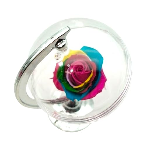 Genérico Rosa ETERNA Multicolor. Rosa Multicolor preservada. Rosa Arcoiris eterna. Flor preservada Multicolores. Regalo Original, Enamorados, Hecho en España.