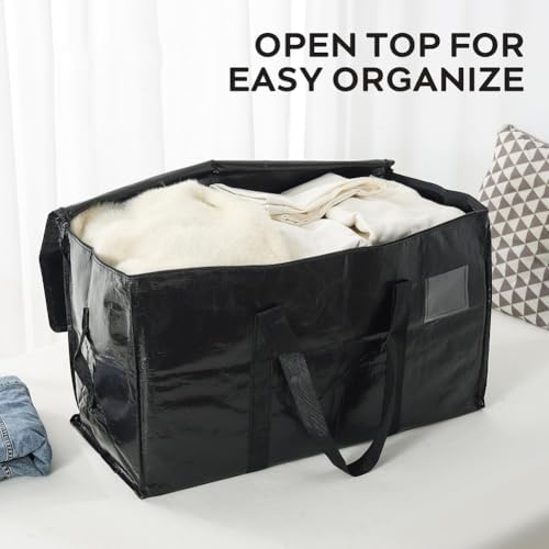 Bolsas de mudanza extragrandes resistentes impermeables pack de 4 organizadores ropa 4