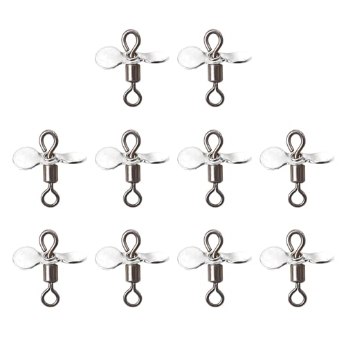 10 Stück Fliegenpropeller Spinnerbait Topwater Angelköder Edelstahl Spinnerbait Requisiten Angelköder