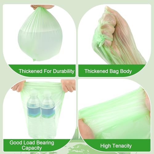 150PCS Small Biodegradable Bin Bags, 6L food waste bags, small bin bags, Compostable Caddy Liners(35cmx40cm) - Image 4