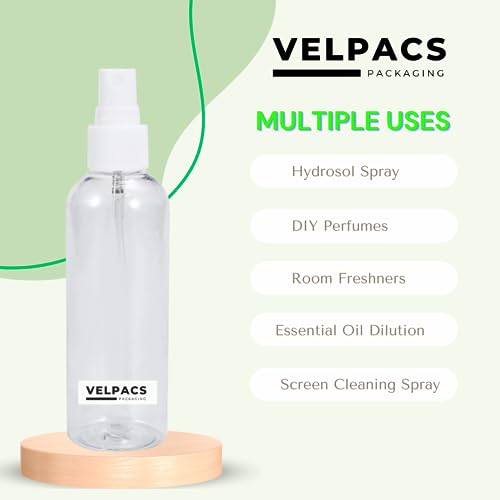 Image of Velpacs 200ml Empty Plastic Bottle for hair application (2 Mist Spray + 1 Applicator) Pack of 3 | Perfect For Rosemary Tea, Perfume, Rosewater, Travel Friendly
