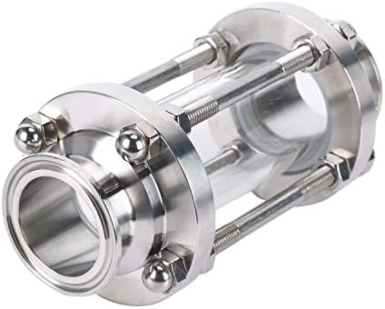 2" Sanitary Sight Glass in-Line Sight Glass with Clamp End, Flow Sanitary Straight Sight Glass Tri-clamp Stainless Steel