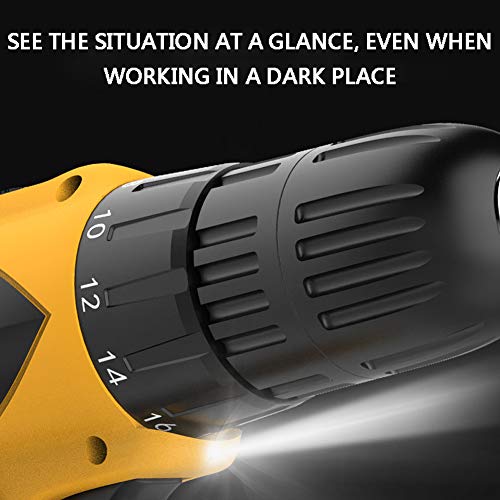 QHYXT Akku-Bohrmaschinen, 25-V-Akku-Schlagbohrer-Set, multifunktionales Overlord-Set mit Zwei Geschwindigkeiten… – Bild 3