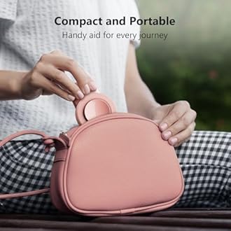 MiiKARE Travel Essentials Magnetic Airplane Phone Holder, Universal Handsfree Phone Mount for Flying with 360 Degree Rotation, Travel Must Haves Phone Stand for Desk, Tray Table, Pink