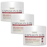 Easment Capsaicin Pain Relief Cream – Topical & Muscle Pain Relief for Joint, Nerve & Back Pain – Medicated Pain Cream with Capsaicin 0.1% – Arnica, Aloe & Chamomile, 4.23 Fl Oz (12.69oz 3pack)