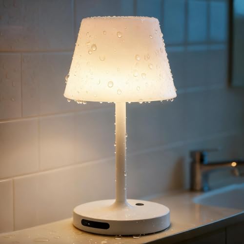 Image of SAIWEYA Outdoor Waterproof Shower Lamp, 8000mAh Rechargeable Bathroom Lamp