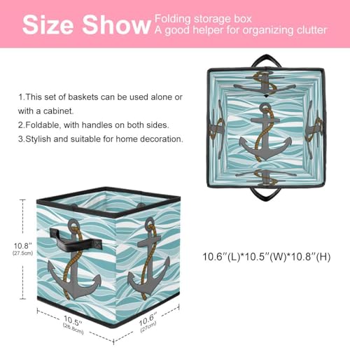 Cube organisateur pliable bleu pour éliminer le désordre du placard - 3