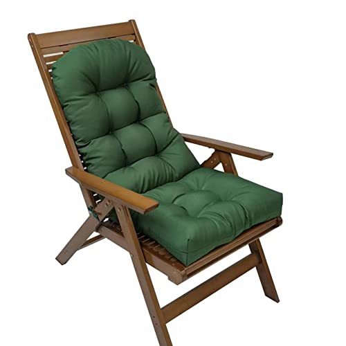RPZVGG 45x19x4 Pulgadas Cojines para Silla Mecedora Cojines para Silla Adirondack, Cojines para Silla de Patio con Mechones para Silla Mecedora de Interior y Exterior Cojín(Green)