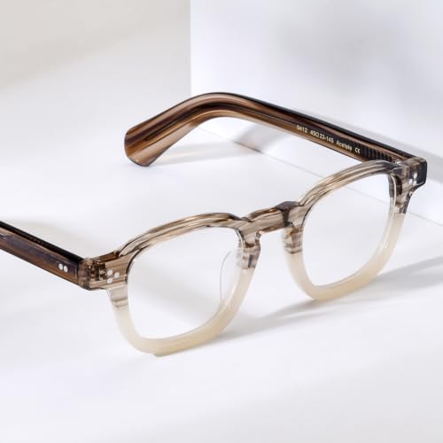 Image of HEPIDEM Acetate Glasses Frame Men Women Square Eyeglasses Optical Spectacles MZEPH