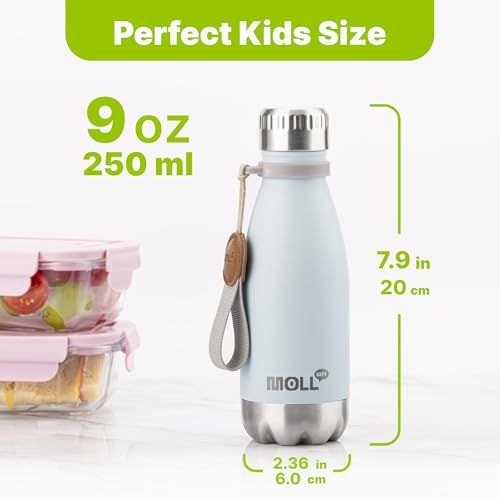 Image of 9 oz Water Bottle Double Wall Vacuum Insulated Sports Water Bottle for Kids
