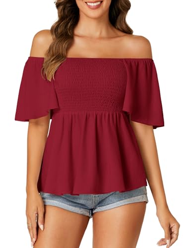Image of LYANER Women's Square Neck Cute Peplum Top