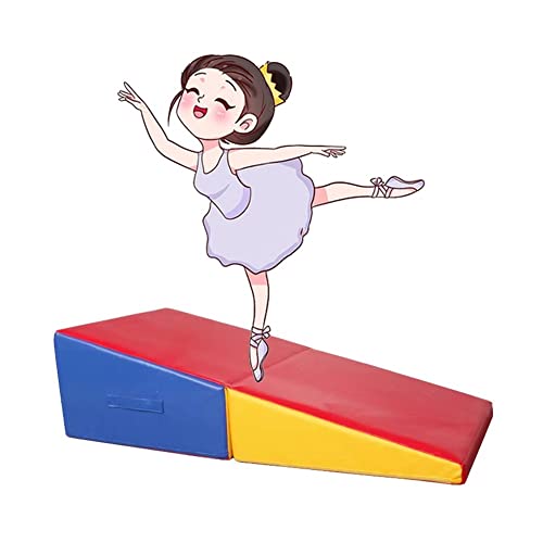 GRRICEPL Gymnastics Incline Mat, Indoor/Outdoor Exercise Mat Home Gym Mat with Handle for Kids Girls Home Training Exercise, Gymnastics Tumbling Mat (Color : B-60X120X35CM)