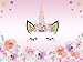 HUAYI 5x3ft Baby Shower Backdrop Unicorn Roses Background for Birthday Decor Photography Dessert Table Photo Booth Unicorn Sweet Pink Banner GW-909