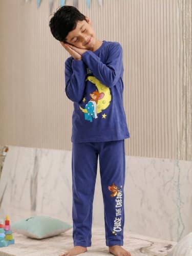 Image of Nap Chief Kids Official Cartoon Characters Full Sleeves Cotton Night Suit for Boys & Girls, Tshirt & Pyjama Set for Sleepwear