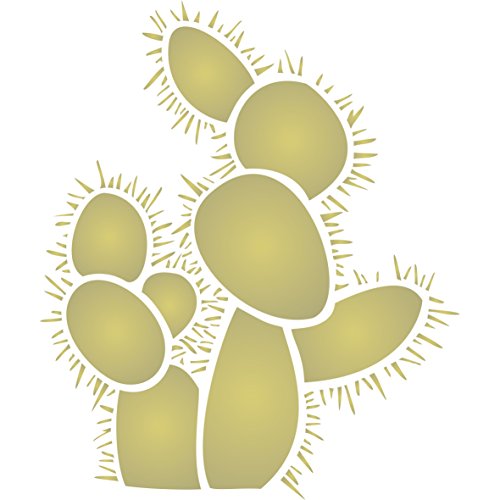 Prickly Pear Cactus Stencil, 12 X 14 Inch - Opuntia Paddle Cacti Plant Stencils For Painting Template #TOP6