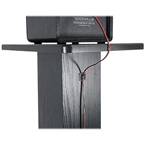 2 Rockville SS36B Premium Black Wood Grain 36 Home Speaker Stands Up to 100Lbs