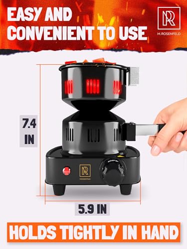 Hookah Coal Burner for Hookah – Premium FIRE Tower Multipurpose Electric Stove for Hookah Coals Burner for Shisha, Free Hookah Tongs, overheat Protection, Hookah Charcoal Burner for Hookah Cubes