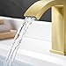 KES Bathroom Sink Faucet, Bathroom Faucet with Supply Lines, Single Handle Single Hole Faucet for Bathroom Sink, SUS304 Stainless Steel Brushed Gold, L3190ALF-BZ
