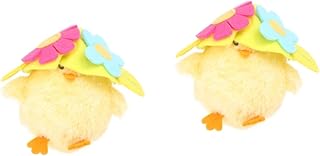 NOLITOY 2 Pçs Cães De Pelúcia Para Crianças Brinquedos De Pelúcia Brinquedos Educativos Para Crianças Em Miniatura Pintinhos Realistas Pintinhos De Páscoa Em Forma De Frango Artesanato