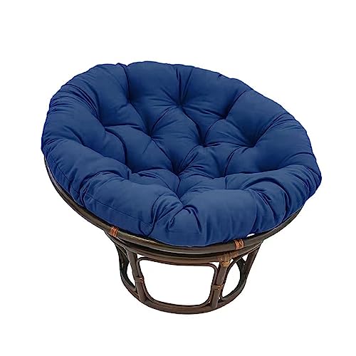 Large Round Papasan Chair Cushion, Thick Outdoor Rocking Chair Cushion, Rattan Hanging Basket Cushion, Egg Nest Replacement Pad(Navy blue,100 * 100cm)