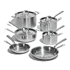 Made In Cookware 10 Piece Stainless Steel Pot and Pan Set 5 Ply Clad Includes Stainless Steel Frying Pans Saucepans Saucier and Stock Pot WLid Professional Cookware Crafted in Italy