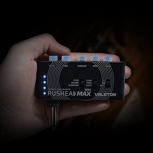 Valeton Rushead Max Bass USB Chargable Portable Pocket Bass Headphone Amp Carry-On Bedroom Plug-In Multi-Effects by Valeton - Used condition - Image 7