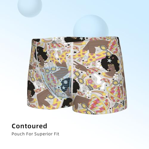 Boys' Cotton Boxer Brief Soft Underwear-Groovy Disco4