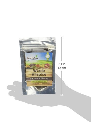 Food to Live Whole Allspice Berries, 2 Ounces – Jamaican Pepper, Vegan, Kosher, Bulk. High in Fiber, Calcium. Great for Spicing, Seasoning, Pickling, Spice Blends. Perfect for Grinder Refill.