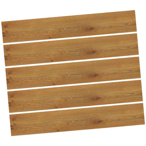 AUTSUPPL Vinyl Floor Tiles 5pcs Peel and Stick Floor Planks Sticker Self-Adhesive Wood Grain Floor Decal