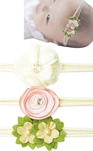 Baby Newborn Girl Elastic Nylon Headband Floral Hair Band Accessories Photo Prop