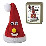 SPICE OF LIFE(スパイス) FUNNYクリスマス ミュージック フリフリサンタハット 電池式 LCXZ2010 レッド 直径9×19cm