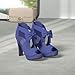 GATUXUS Open Toe Women Platform High Heel Shoes Bows Strappy Sandals (US 9, Dark Blue)