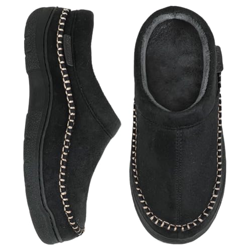 Image of Zigzagger Men's Slip On Moccasin Slippers Indoor Outdoor