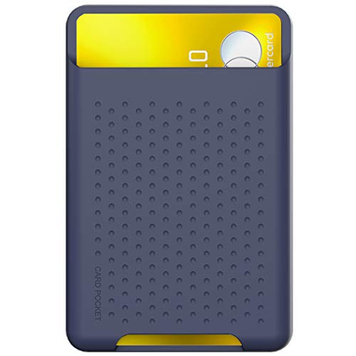 BIAJIYA Card Holder for Back of Phone for MagSafe Magnetic Silicone Wallet Compatible with iPhone14/13/12/12 Pro/ 12 Mini/ 12 Pro Max Blue
