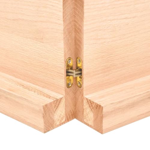 Étagère murale en chêne massif 220cm pliable pour dessus de table bureau - 7