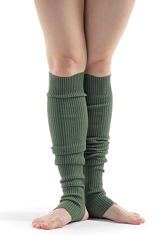 Image of Leg Warmers & Socks for Women's Dance & Yoga - Open Toe & Heel - Eighty's 80s Ribbed Party & Sports Socks