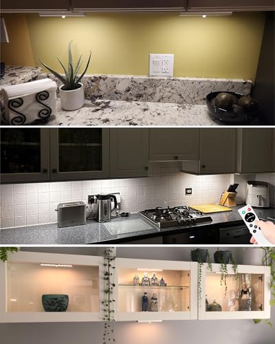 SZOKLED-20LED-Under-Cabinet-Lighting-Remote-Control-Wireless-Under-Cabinet-Lights-Rechargeable-Under-Counter-Lights-for-Kitchen-Hallway-Display-Multiple-Colors-4-Pack