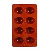 AKOAK 1 Pack Easter Egg Pan Mold, 8-cavity Chocolate Candy Mold Cake Decoration, DIY Egg-Shaped Baking Tools for Soap Making, Chocolate Truffles, Cupcakes, Muffins, Candy, Jelly, Desserts, Ice Trays