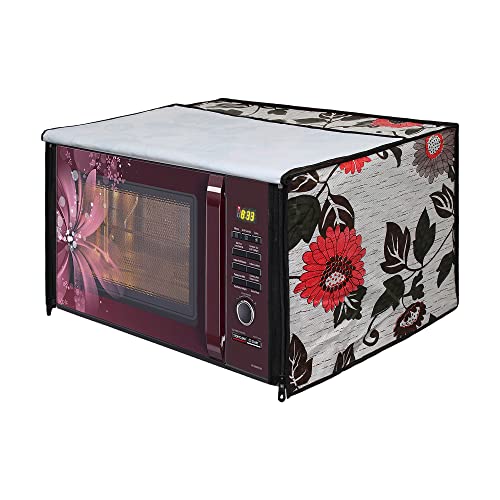 Image of DREAM KING Stylish Design & Printed Microwave Oven Cover Full Closure |waterproof & Dustproof Oven Cover Suitable for All Models - Multicolour SA21