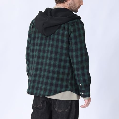 Camisa chaqueta de hombre manga larga con capucha miniatura 4