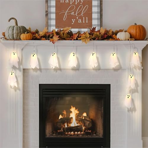 Halloween Decoration String Lights, Light up Ghost...