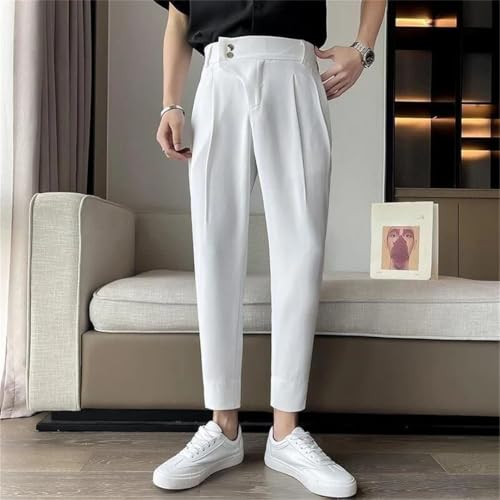 Men's Casual Harem Trousers Korean Style Big Size Spandex Baggy Plus Cotton Pants2