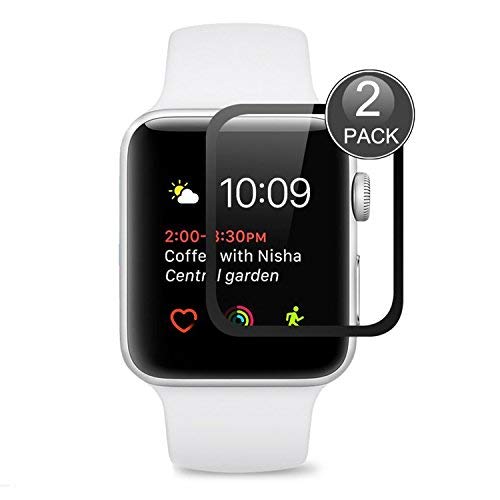 Apple Watch Series 3 42 Mm EUGO Apple Watch 42mm Protector de Pantalla, Cobertura Completa 9H Dureza Vidrio Templado Cristal Templado para Apple Watch...