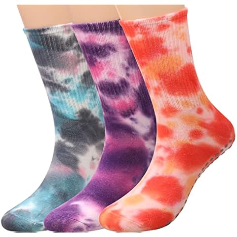 TINTAO Women's Athletic Yoga Socks,Grip yoga Non-Slip Socks for Pilates,Barre,Ballet,Fitness,5-10#W1051 (3pairs 12) Cover