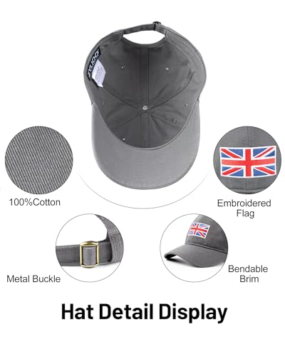 Image of XXL Baseball Cap For Big Heads, Soft Crown Washed Dad Hat, Oversized Denim Cap For Men Women Golf, Travel, Daily Wear