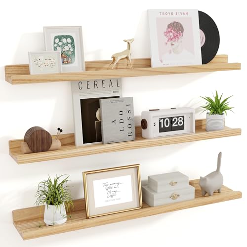 RICHFOCUS Floating Shelves for Wall, 36 inch Solid Wood Picture
