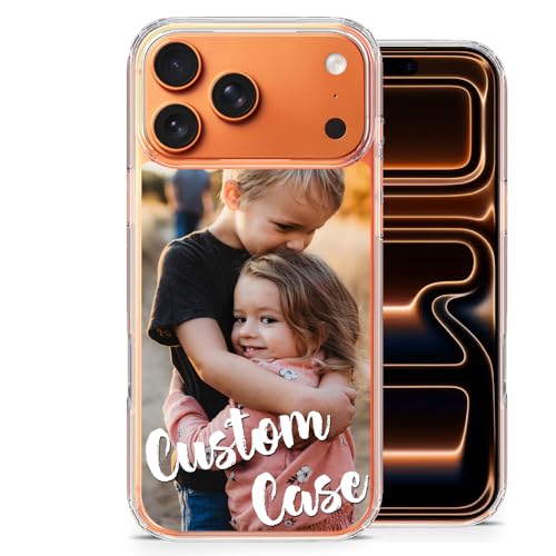 MUNDAZE Custom Phone Case for iPhone 17 Pro Max – Personalized with Your Own Photo – Clear Protective Cover – Custom Gift, Ships from USA